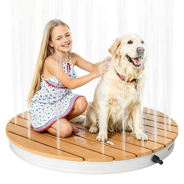 Arroseur de piscine extérieur de 70 cm, douchette de piscine à hauteur réglable activée par le pied avec filtre, arroseur de jardin antidérapant 1