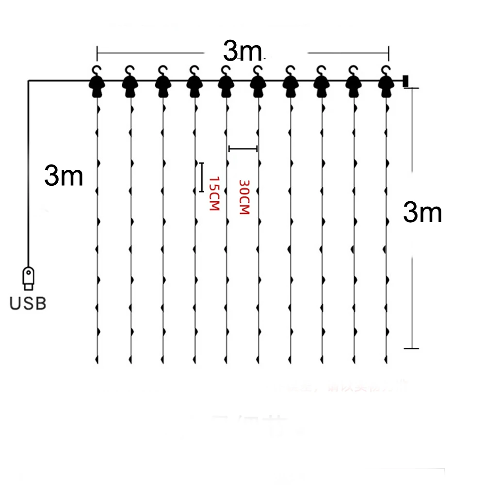 LED 문자열 조명 WS2812B sk6812 픽셀 RGBIC 스마트 LED 커튼 문자열 빛 블루투스 APP 크리스마스 요정 빛 DIY USB 5V
