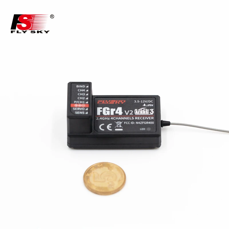 

FLYSKY FGR4 FGR4S FGR4P 2.4G 4CH AFHDS3 PPM IBUS PWM Mini Receiver for FLYSKY NB4 Remote Transmitter RC Vehicle Car Boats DIY