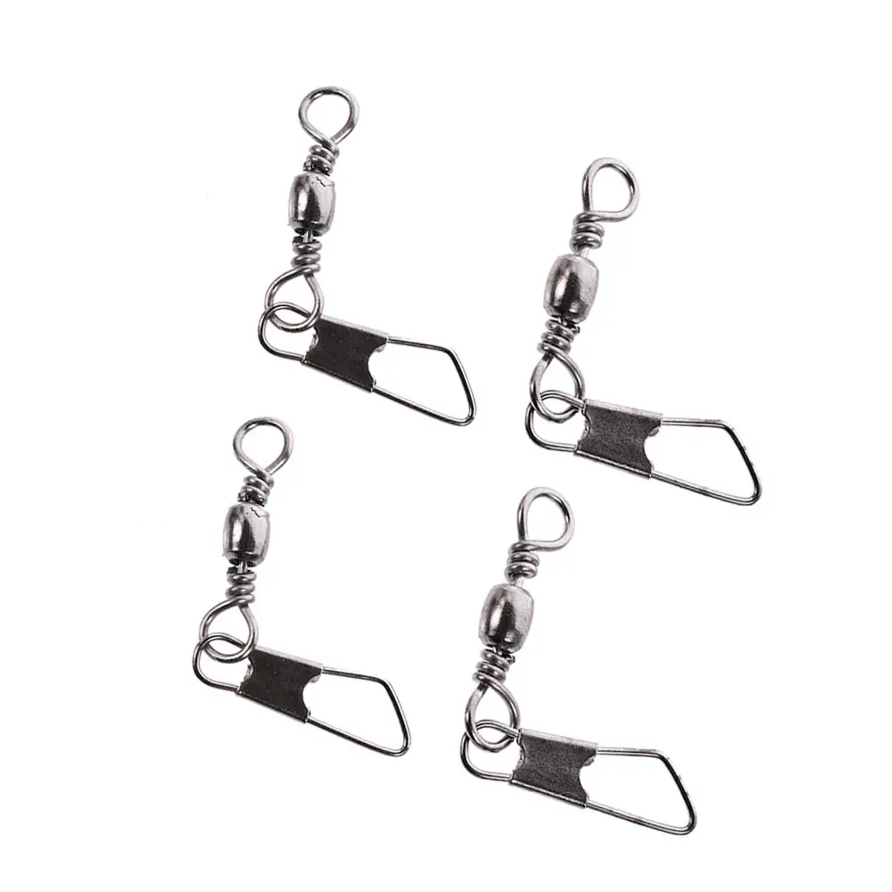 With Interlock Tackle Swivels Solid Rings Hanging Snap Fishing Pins Fishing Line Connector fishing tackle fishing connector fishing split rings 100PCS/pack