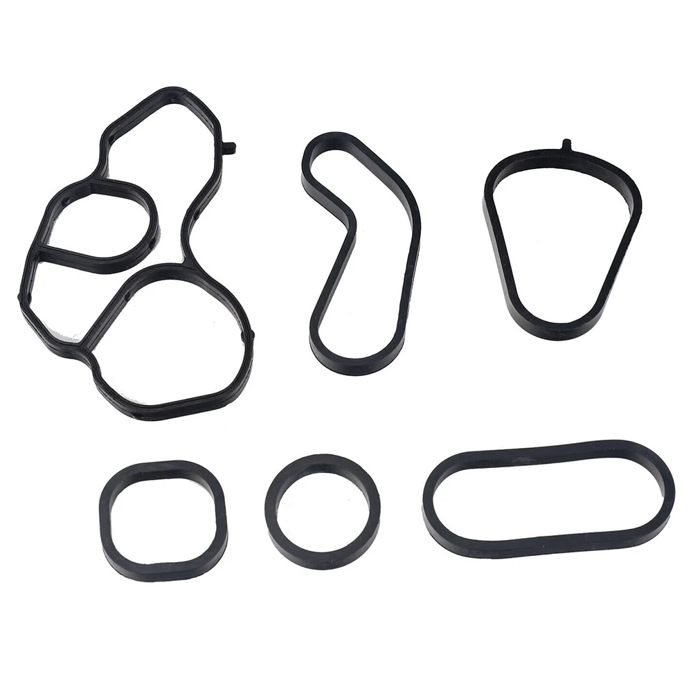 High Quality COOLER GASKET SEAL 6pcs/set Automotives Cooler Housing Oil Filter Rubber Car Exterior Accessories