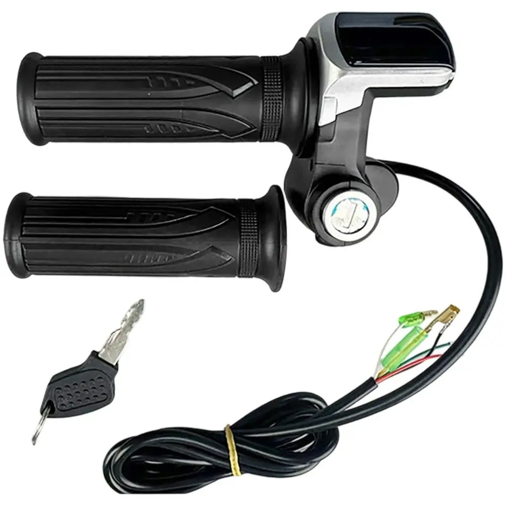 Electric Bike and Scooter LCD Display Throttle Grip with Key Lock and Speed Control