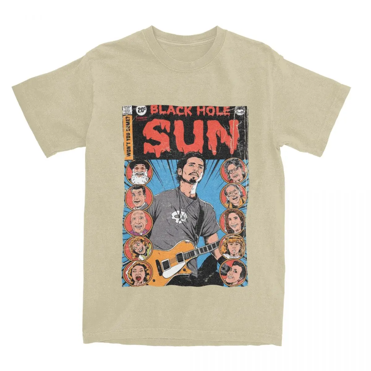 Unique Black Hole Sun Soundgarden T Shirt Men Women's Pure