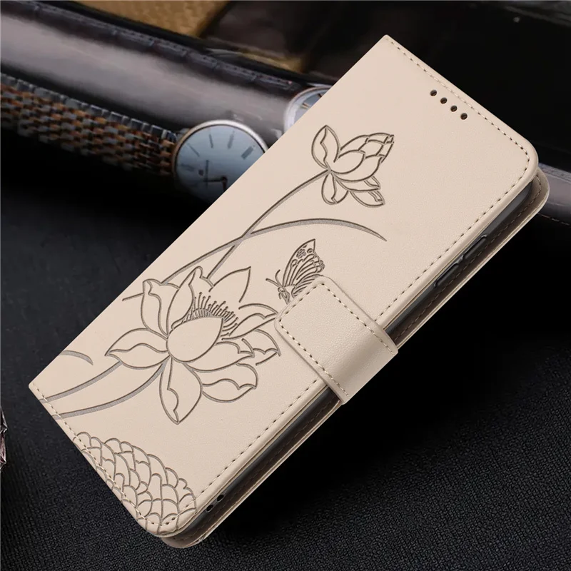 Elegant Flower Leather Flip Case: Magnetic Wallet Cover