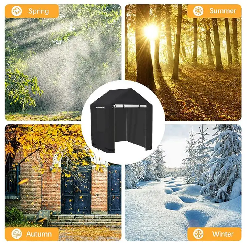 Copertura Per Casette Da Gioco In Tessuto Oxford 210D - Impermeabile, Antivento, UV Protection - 145x145x160cm - Foto 6