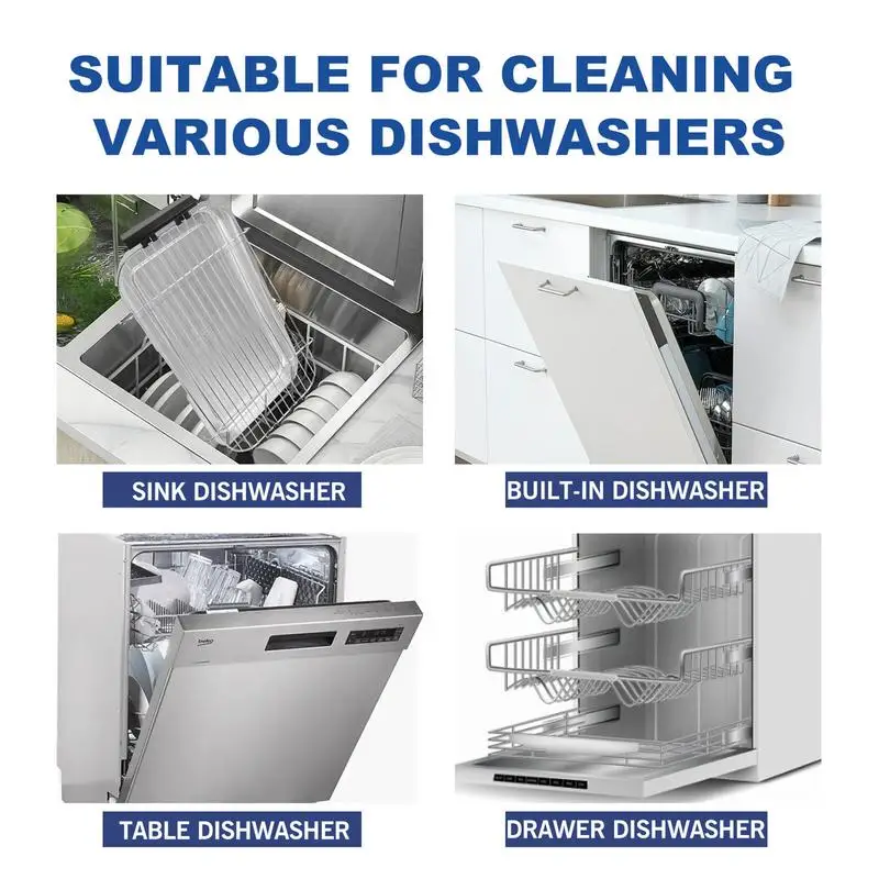 Dishwasher Tablets Bulk 1 Box Dishwasher Machine Cleaner Eco-friendly Dish Washing Cleaning Tablets Dirt Remove