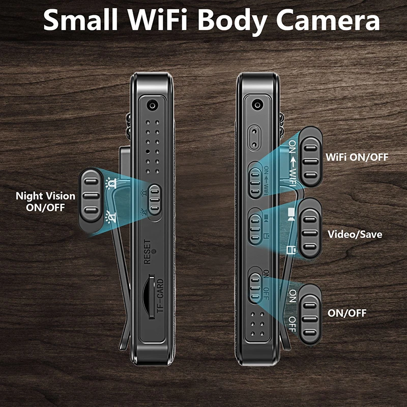 Description Picture 5 of itemHD 1080P Mini Camera Portable Small Digital Video Recorder Police BodyCam Infrared Night Vision Video Surveillance Camcorder