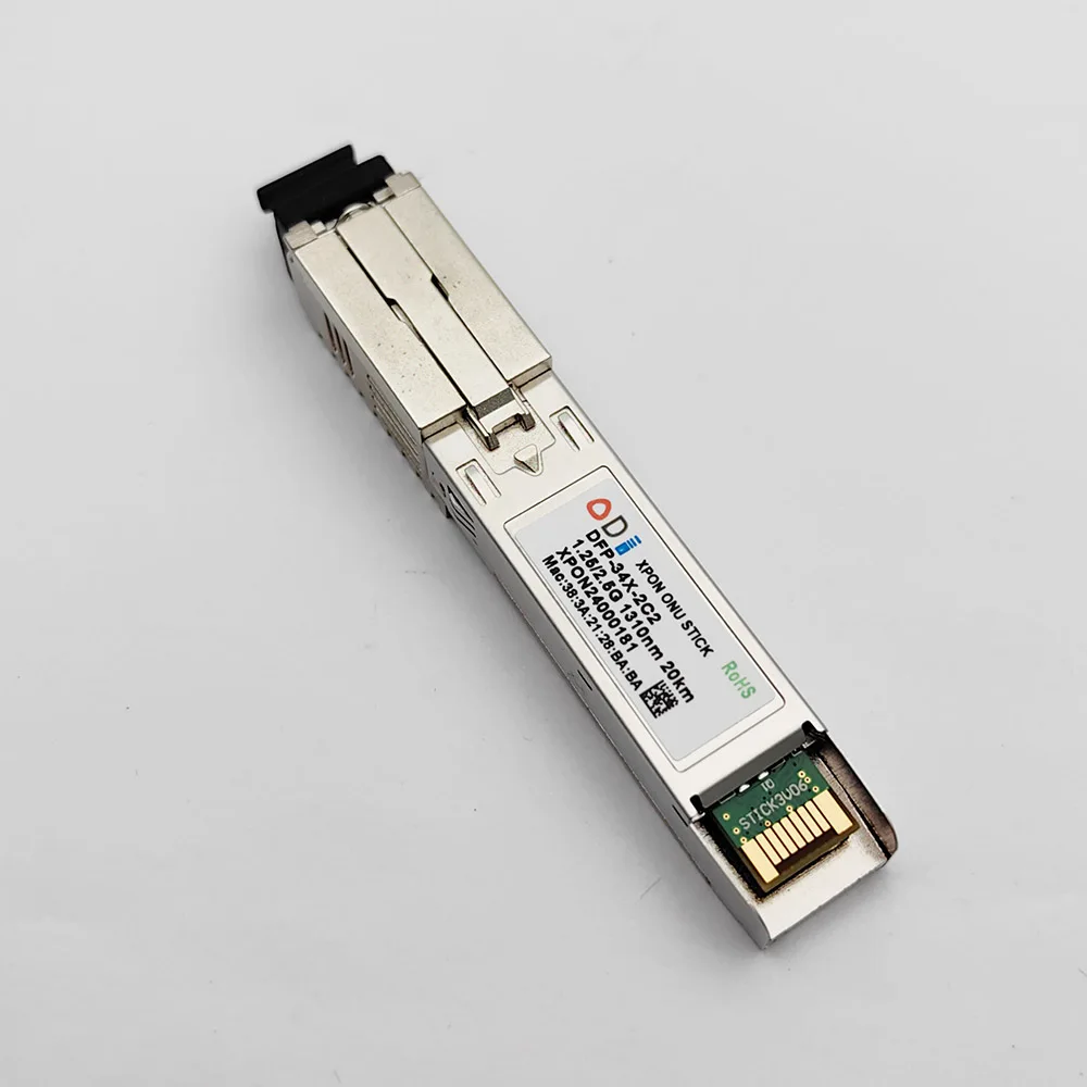 GPON 스틱 SFP GPON ONU 스틱, MAC SC 포함, 1310nm, 1490nm DDM Pon 모듈, 20km 모뎀, OLT ONU MAC XPON