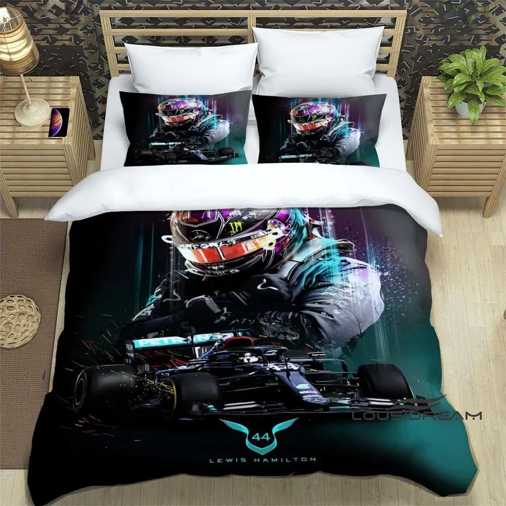 Set Di Biancheria Da Letto Con Stampa Lewis Hamilton Fashion 3D Home Decoration Boy Girl King Size Set Di Biancheria Da Letto Copripiumino Federa Cas