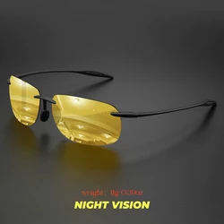 Ultra Light Frameless Polarized Sunglasses - UV400 Protective (C8)