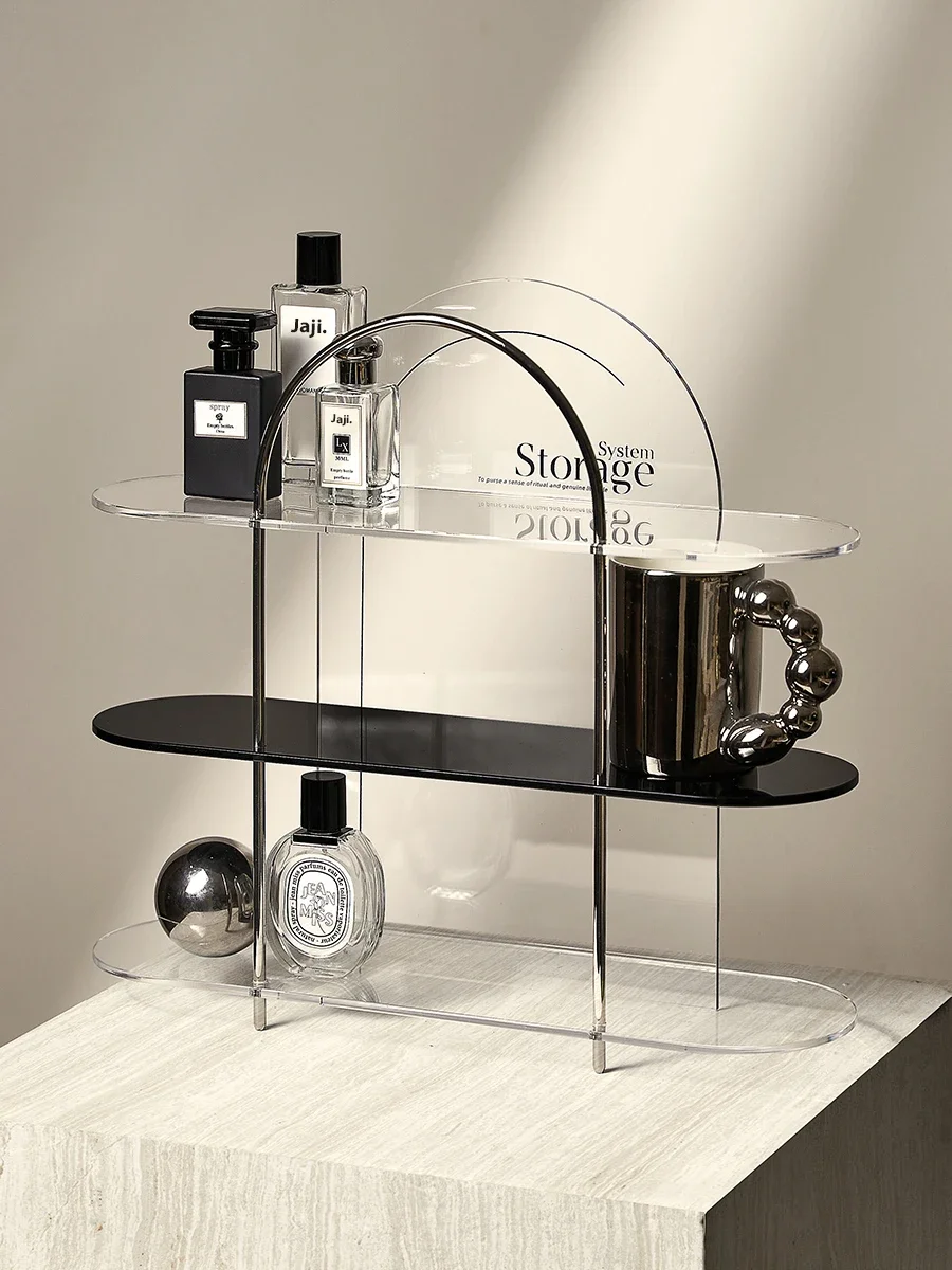 

Simple Black Metal Acrylic Perfume Rack