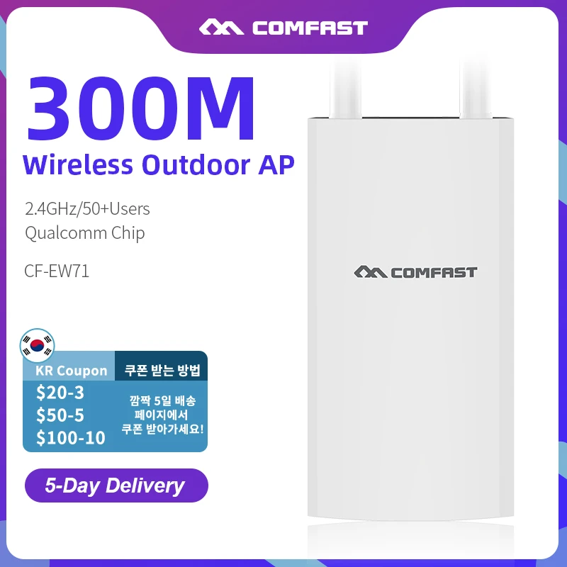 best wifi 6 mesh router Comfast CF-EW71 2.4Ghz Cao Cấp Ngoài Trời AP 300Mbps 360 Độ Đa Hướng, Độ Phủ Điểm Truy Cập Wifi Baseus wifi range extender