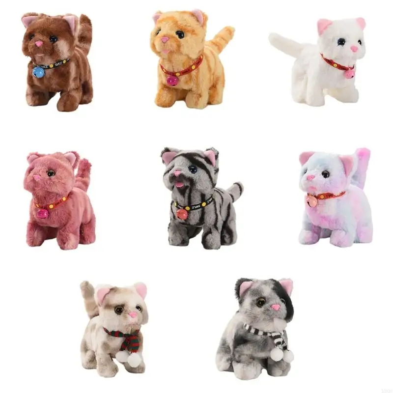 X90C Realistic Interactive Toy Meowing and Tail Wagging Fun Companion for Child