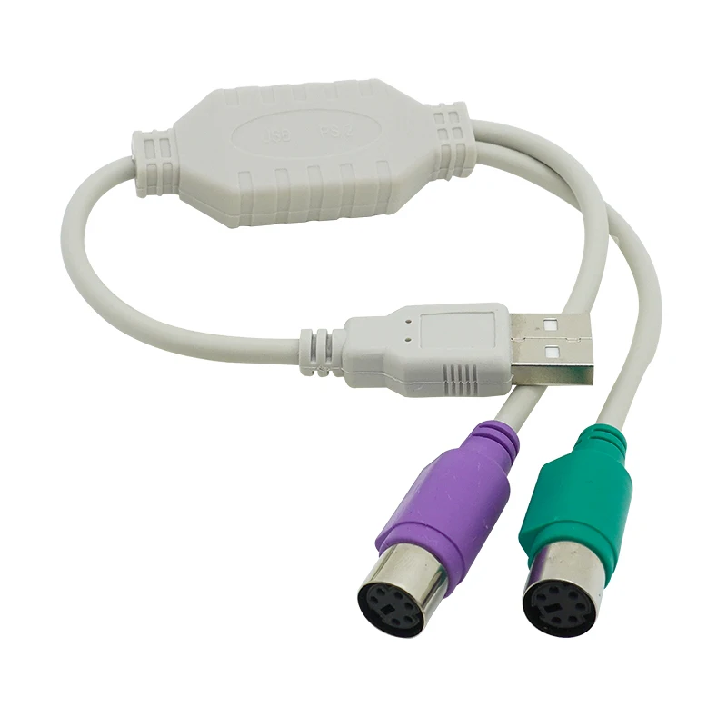 

Кабель-конвертер USB «папа» в PS/2 PS2 «мама» с чипом