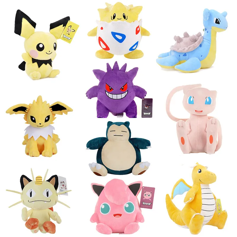 Juguetes de peluche de Pokémon originales, muñeco de Anime de Pikachu, Charizard, Bulbasaur, Jenny, Tortuga, regalo de cumpleaños y Navidad para niños