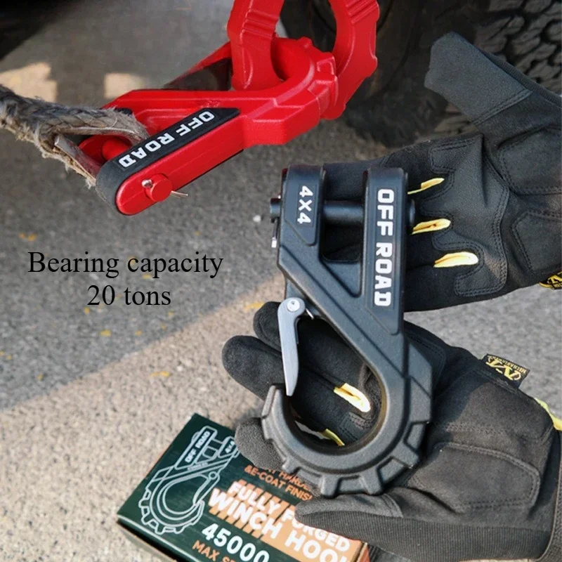 Car Winch Hook Winch Hook Heavy Duty Max 20 Ton Forged Steel 3/8