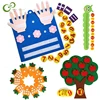 Kids Montessori Toys Felt Finger Number Math Toys Children Learn Hands-on Math Toy Apple Tree Carrot Digital Teaching Aids DDJ 1