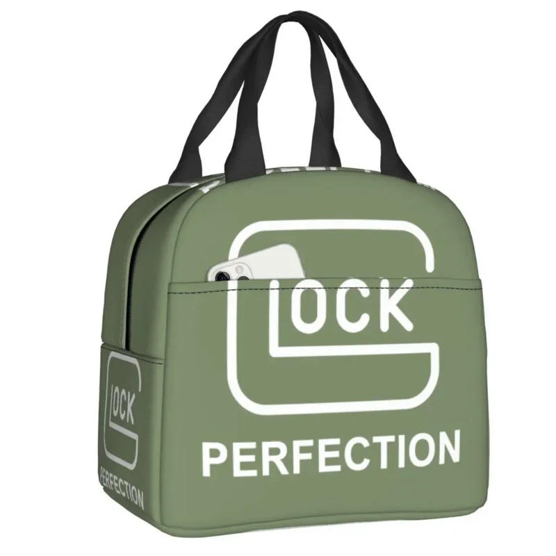 Custom Tactical Glock Shooting Sports Bag Warm Cooler Insulated Lunch Box for Women Work School Food Picnic Tote Bags