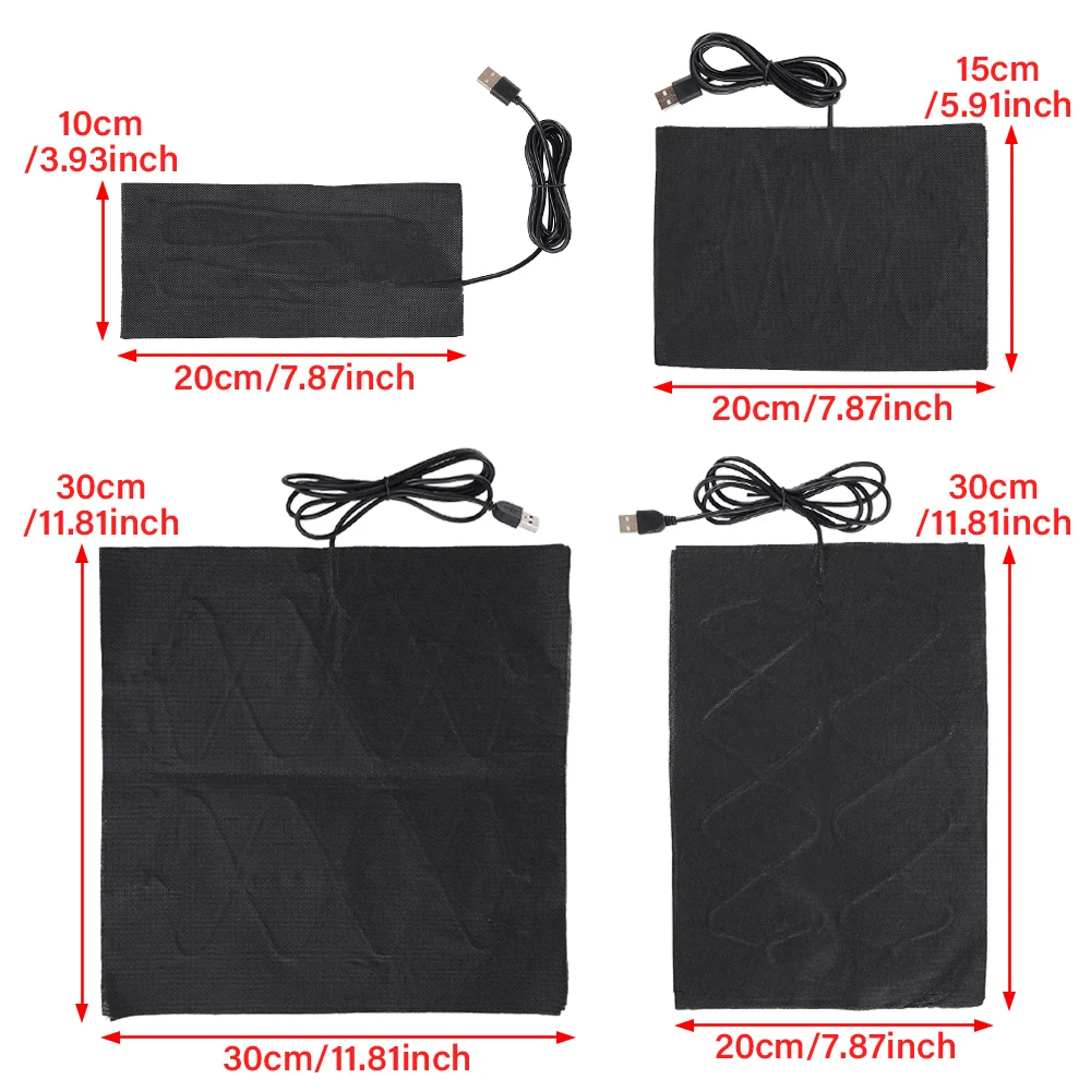 5V USB Heating Heater Pad Hand Warmer Carbon Fiber Winter Portable Warm Plate for Mouse Pad Shoes Golve