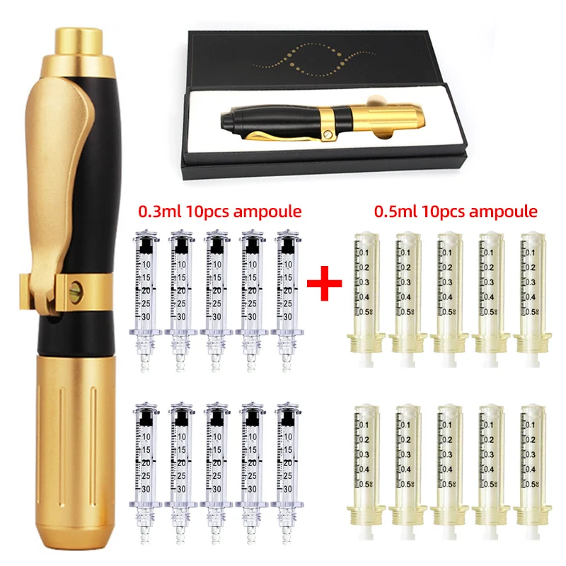 2 in1 Adjustable Pressure Pen Hyaluron Acid Pen Reduce Blemishes Wrinkles Thickening Lips Hyaluronic Acid Syringe Atomizer hyaluronic acid pen