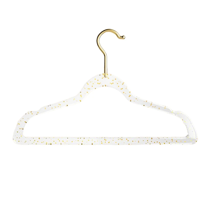 5 pieces Clothes Rack Women's Traceless Household Transparent Plastic Clothing Store Gold Powder Drying Rack 5