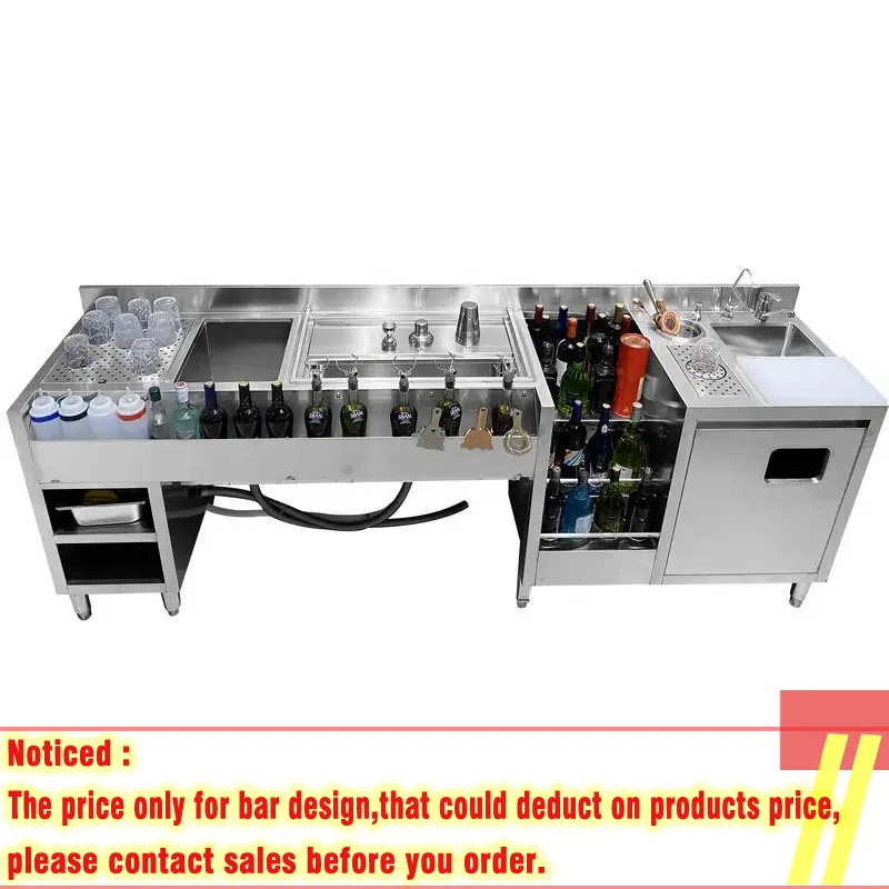 Stainless steel Under Bar Workstation Combination Cocktail Bar Station
