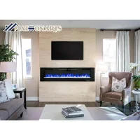 72" Electric Fireplace Indoor Wall Mounted & Recessed Fireplace Heater with Remote Control & Touch Screen,Timer, Fire Place 2