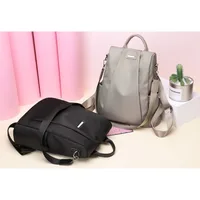 Anti-theft backpack women's bag 2024 new Korean version trendy fashion bag nylon canvas oxford cloth backpack 2