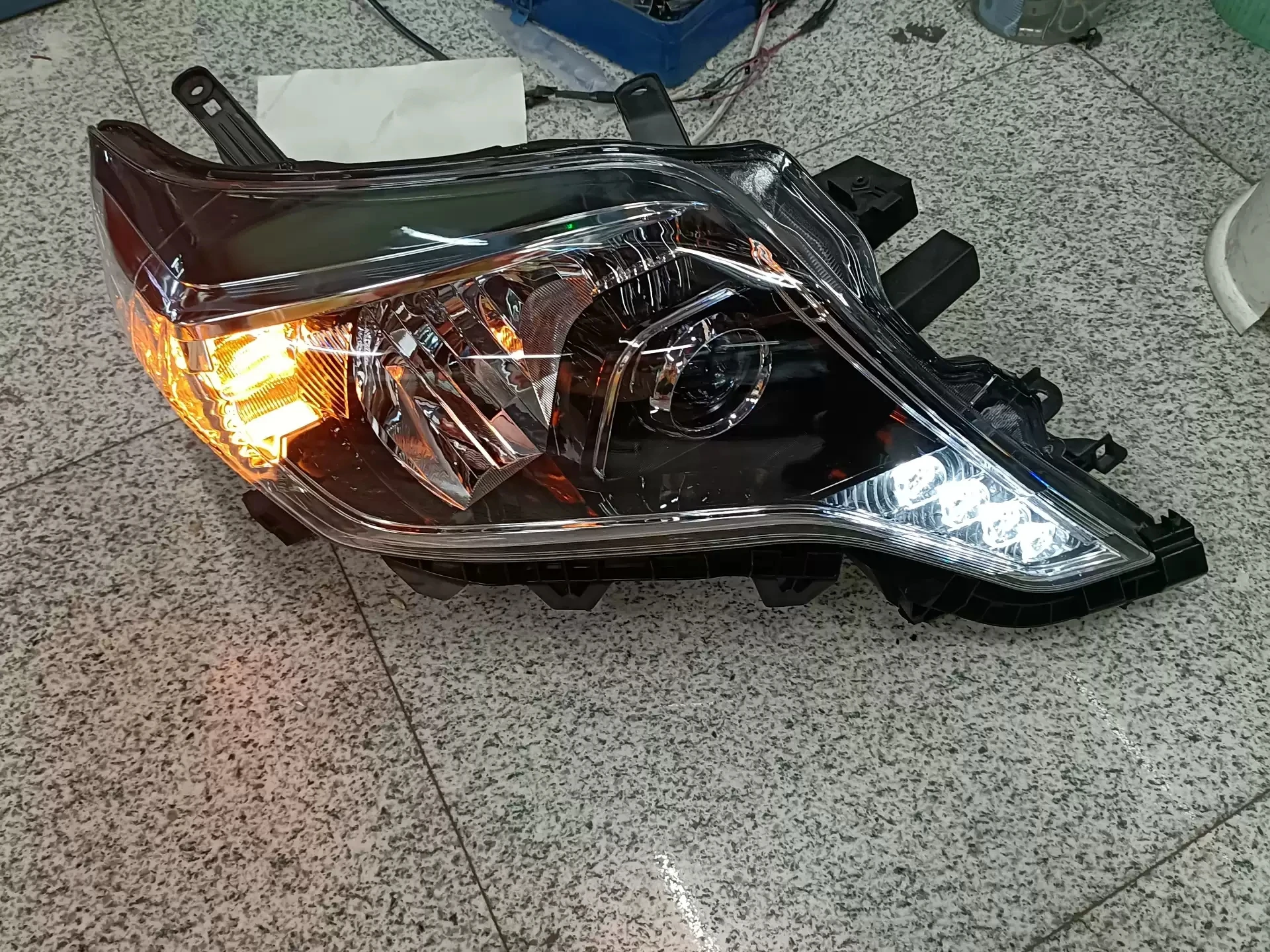 

Пара автомобильных головного света в сборе для TOYOTA LAND CRUISER PRADO 2014-17, светодиодные дневные ходовые огни, фонарь с указателем поворота