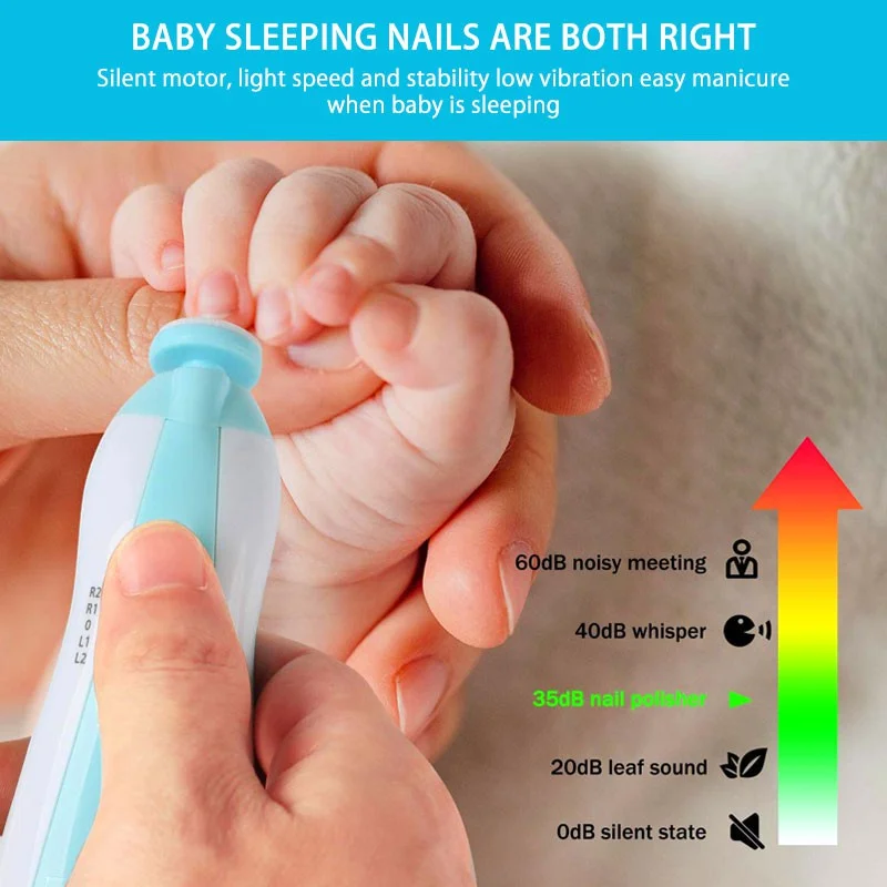 MAMIJOY Electric baby Nail clipper LED Light Baby Nail Trimmer