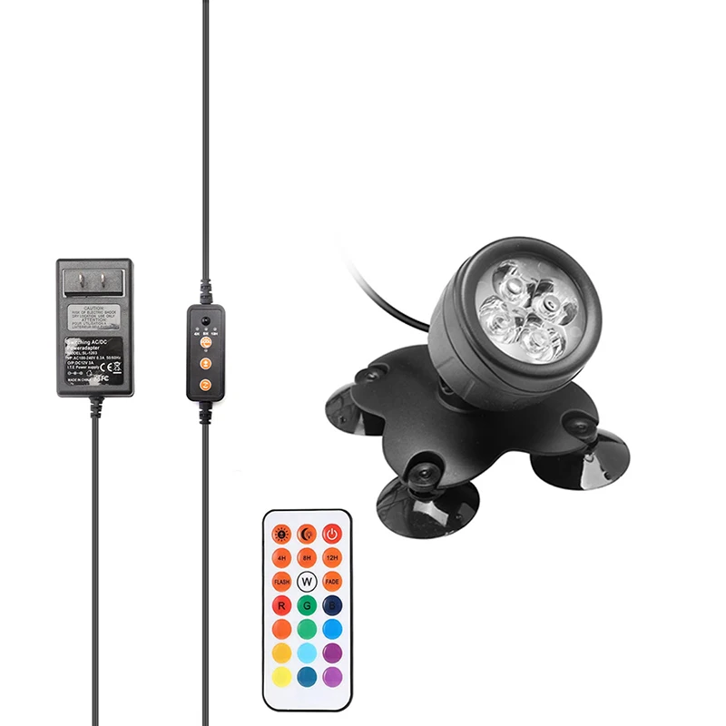 Underwater Light Waterproof Spotlight Landscaping Spotlights Water Grass Light with RF Control for Aquarium IP68 Fish Tank Light light underwater Underwater Lights