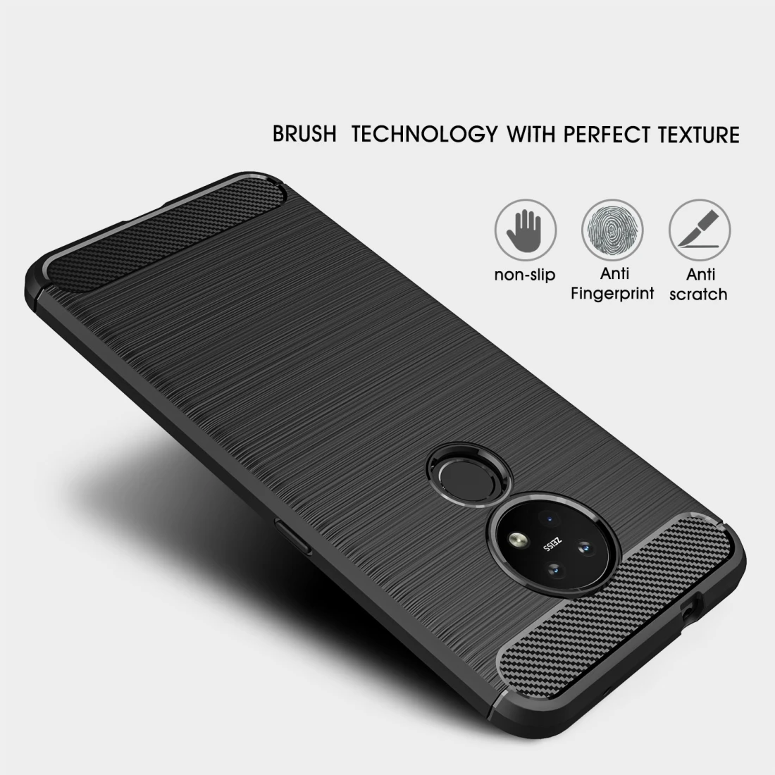 Super Luxury Case For Nokia 7.2 & 6.2 Brushed Texture Carbon Fiber TPU Protective Case Mobile Accessories