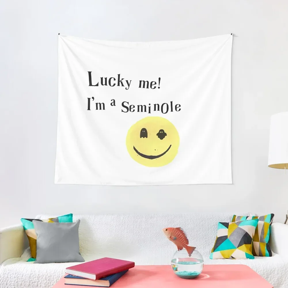 

Black Lucky Me! Tapestry Wall Carpet Living Room Decoration Tapestry