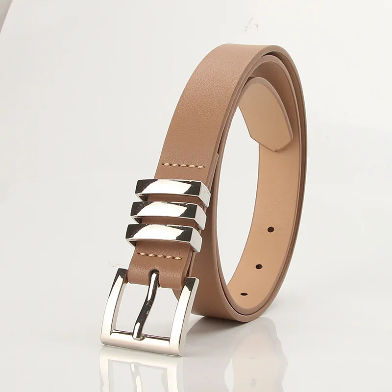 

New With box Women Fashion Leather Belt Buckle Belts Women and men Waist Belt Thin Black Buckle Leather Belt L141