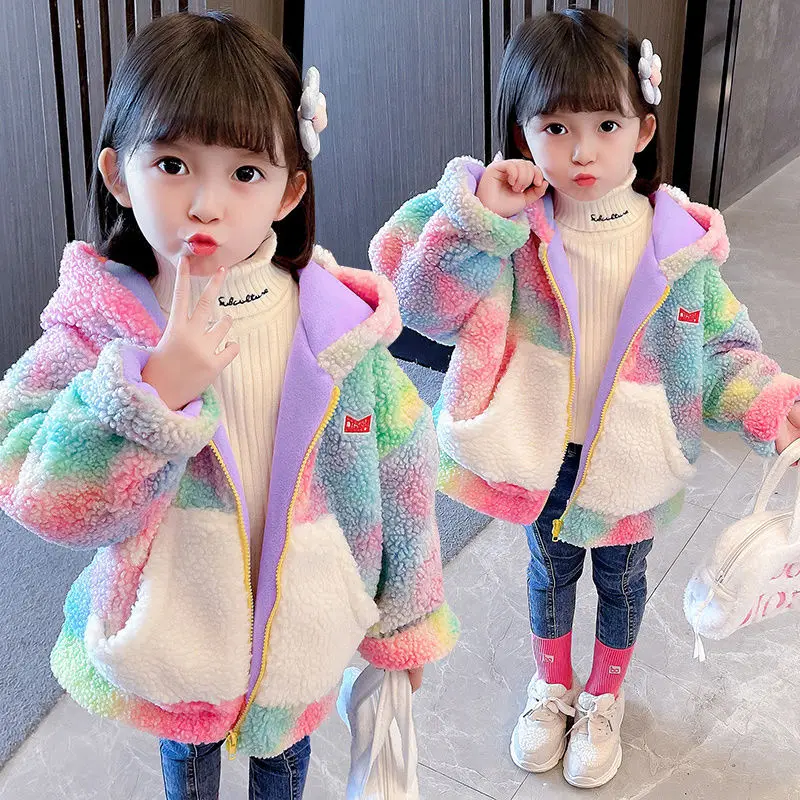 

Baby Girls Warm Winter Coats Thick Faux Fur Fashion Kids Hooded Jacket Coat for Girl Outerwear Children Clothing 2-7 Years Q724