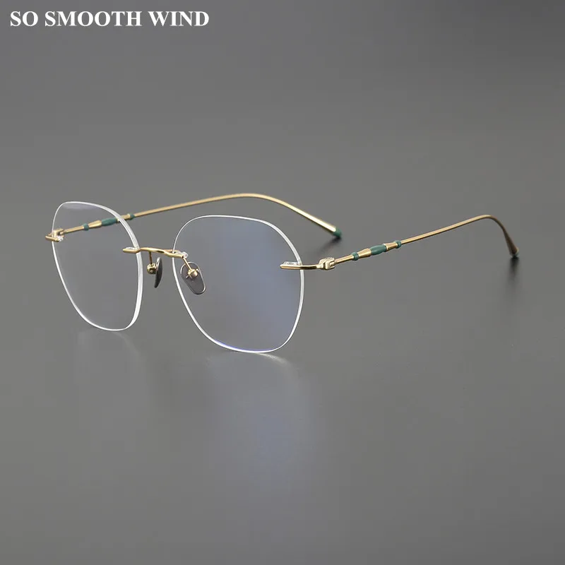 

Rimless Titanium Glasses Frame Men Women Square Optical Eyeglasses Frames Women Myopia Prescription Frameless Spectacles Eyewear