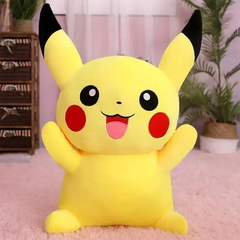 80cm große Größe Pokemon Pikachu Plüsch puppe japanische Anime niedlich und weich Pikachu Kinder begleiten Sammlung Spielzeug Geschenke