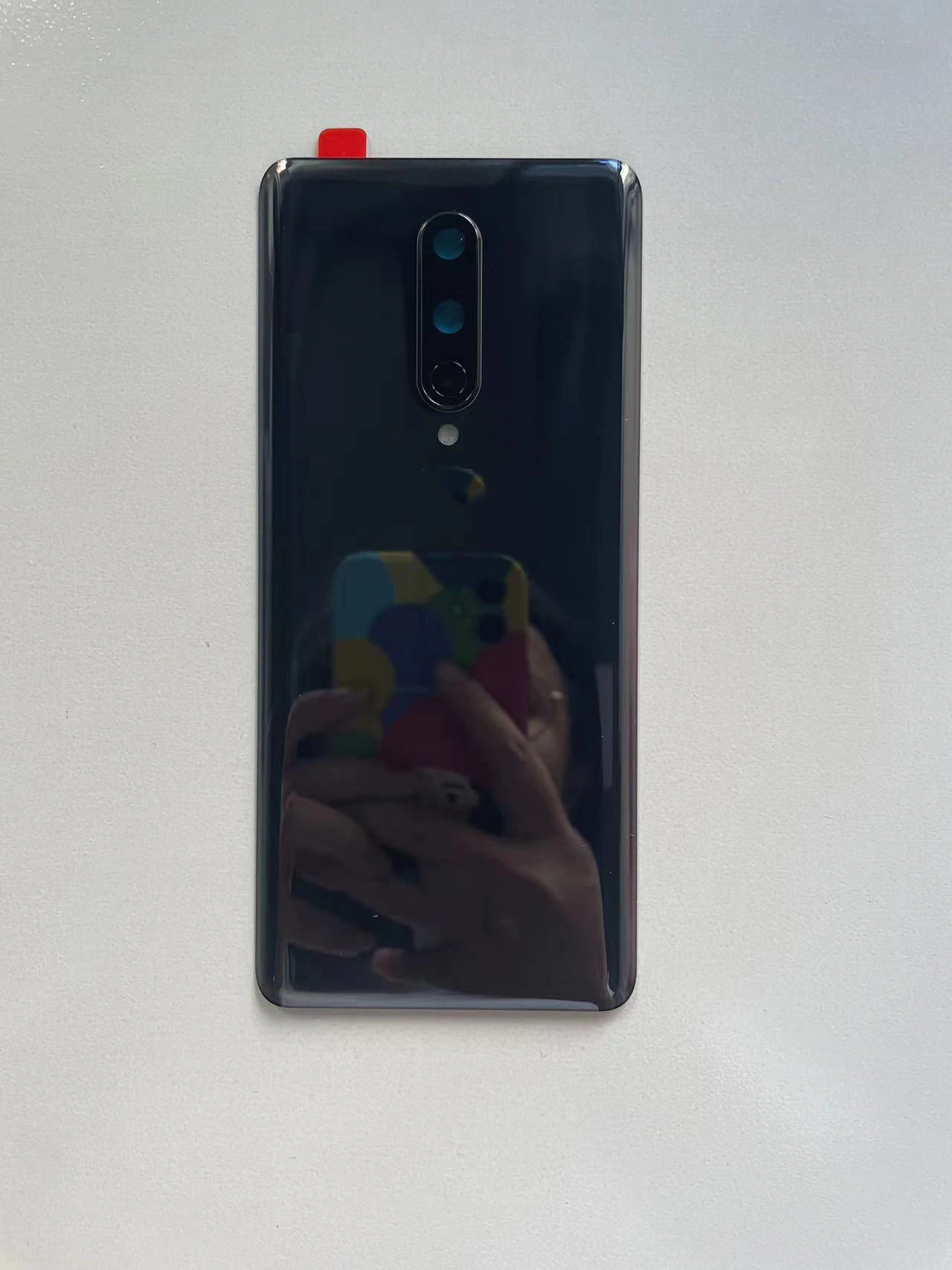 100% 새 배터리 커버 하드 고릴라 글래스 (OnePlus 8용) 후면 도어 뚜껑 후면 하우징 패널 케이스 + 카메라 렌즈 + 접착제
