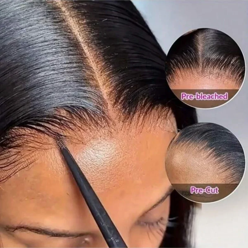 5x5 Glueless HD Lace Front Wigs 40 42 Inch 250% Density Wear And Go Straight 13x4 13x6 Transparent Lace Human Hair Wig For Women 1