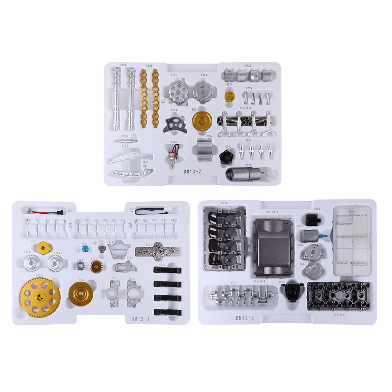Montesori Toys Mini Inline Four Cylinder Car DIY Assembly Model Educational Science Building Toy for Boys Gift Idea
