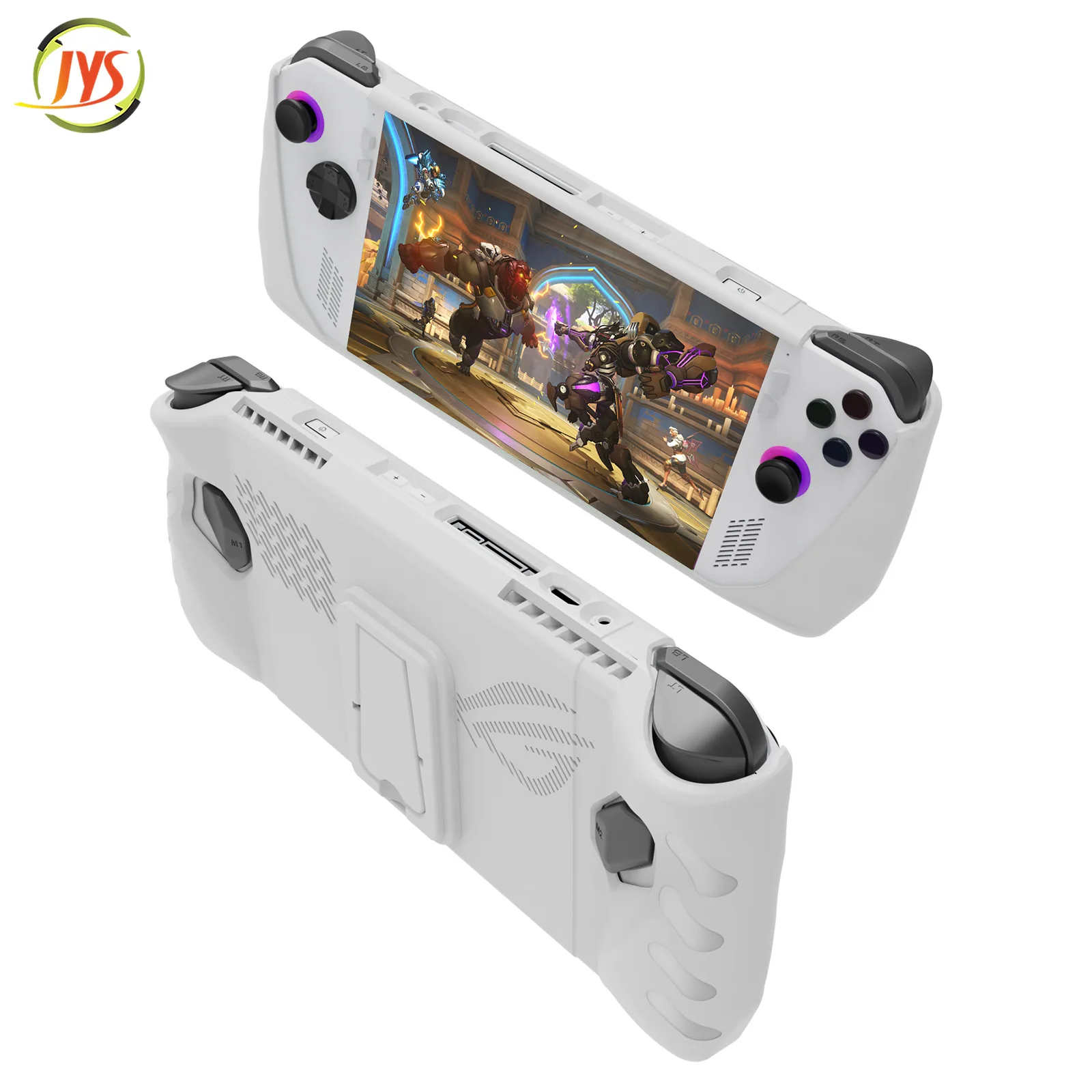 Premium TPU Case with Kickstand for ROG Ally Handheld TPU Protective Case with Back Bracket for ROG Ally Game Console Anti-slip