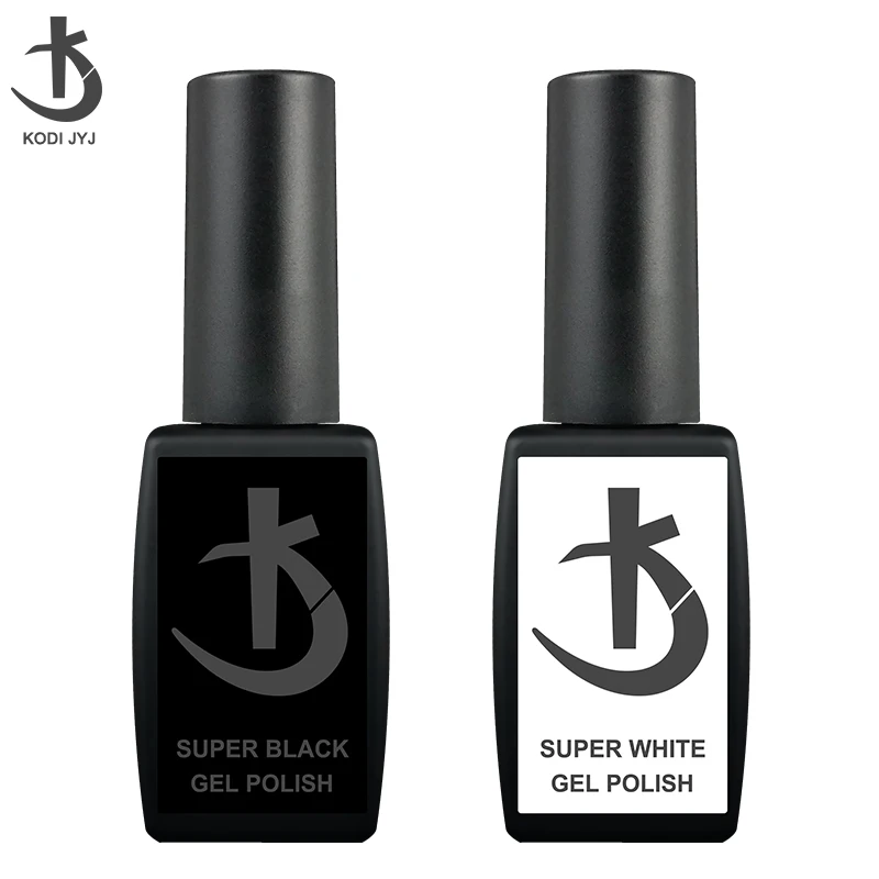 KODIJYJSuperWhiteGelPolishNailPolish12mlSpecialBlackSemipermanentuvVarnish