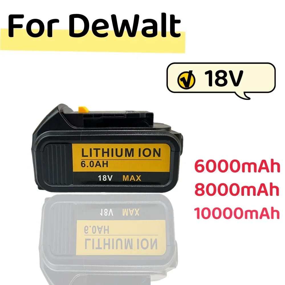 

For DeWalt 18V 6000/8000/10000mAh Rechargeable Power Tools Battery with Lithium ion Dcb200 Dcb201 Dcb201-2 Dcb204