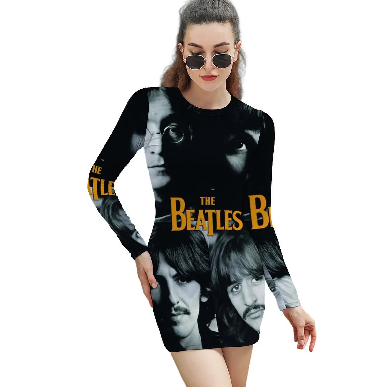 

The Best Legend Musical Poster Long-Sleeved Sheath Dress chic and elegant evening dress Elegant gown Woman clothes