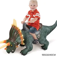 Oversized simulation soft rubber dinosaur mount dinosaur toy Tyrannosaurus Rex Triceratops Brachiosaurus animal model boy child 1