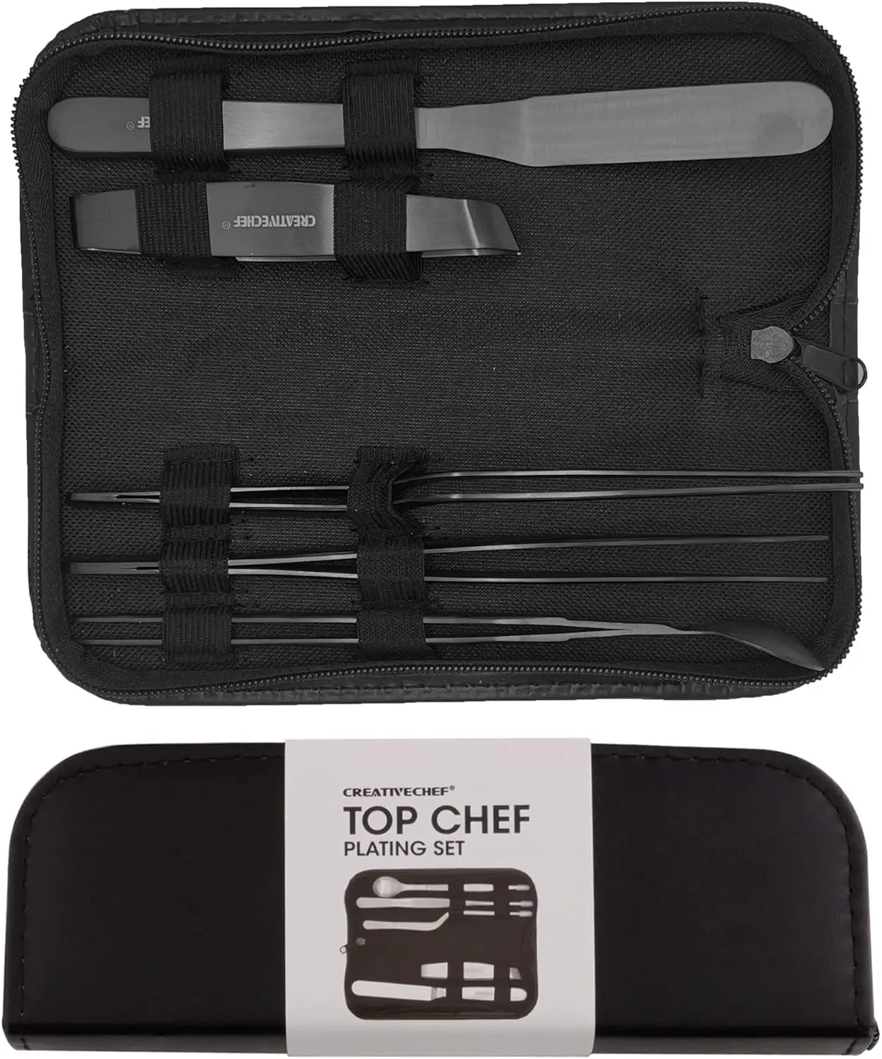 5 Piece Culinary Plating Set culinary plating set Fine Kitchen Tweezers Set Professional Stainless Steel Food Tongs for Decorating Food Design