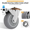 home. Foldable Platform Truck Push Dolly Heavy Duty 2000 lb. Weight Capacity with Brake and 6" 360 Degree Swivel Wheels 5