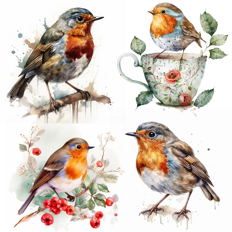 T768 # Robin Bird Wall Sticker Camera Dei Bambini Sfondo Decorazione Della Casa Murale Soggiorno Carta Da Parati Decalcomania Divertente