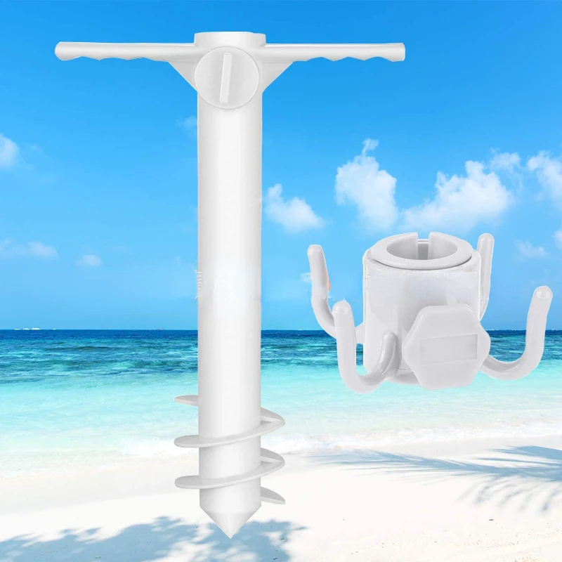 Umbrella Sand Anchor Abs Plastic Beach Umbrella Holder Camping Umbrella Stand Ground Insert