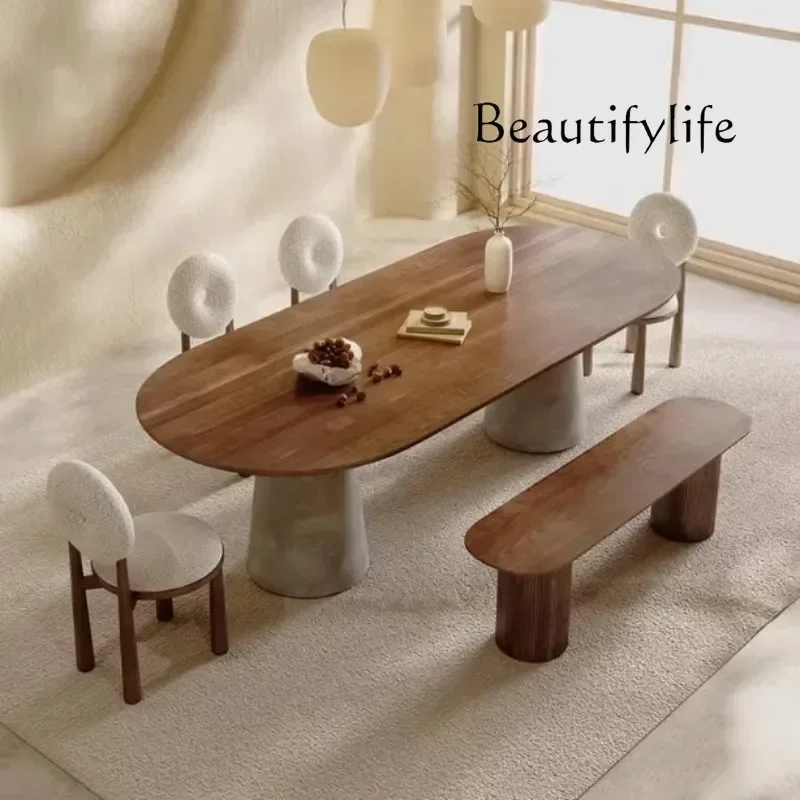 Tavolo da Pranzo Mobile N44 con Sedie in Legno, Tavolo da Pranzo Moderno di Lusso, Design per Sala da Pranzo e Soggiorno - immagine 2